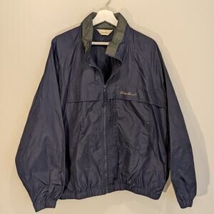 Eddie Bauer Mens Windbreaker Jacket Rain Boating Hiking Camping Layer - Size M